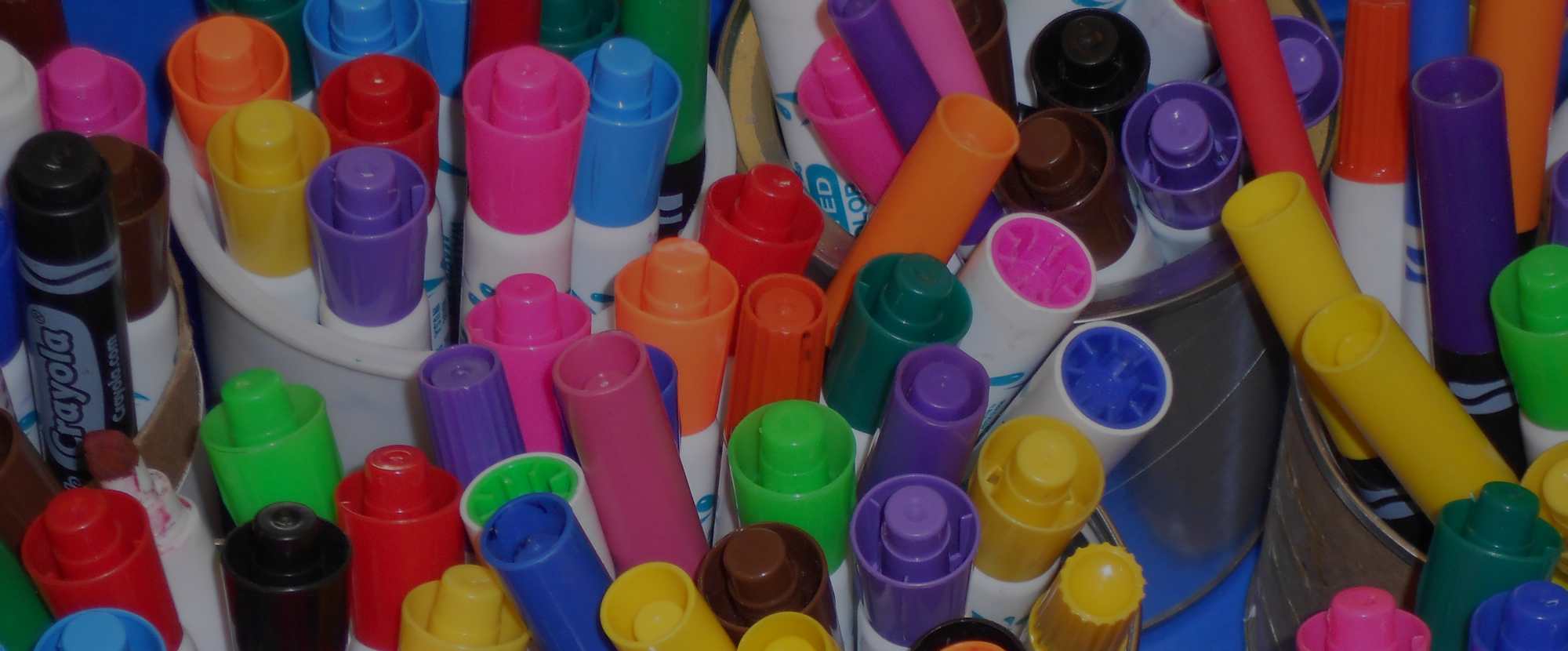 assortment of colored markers