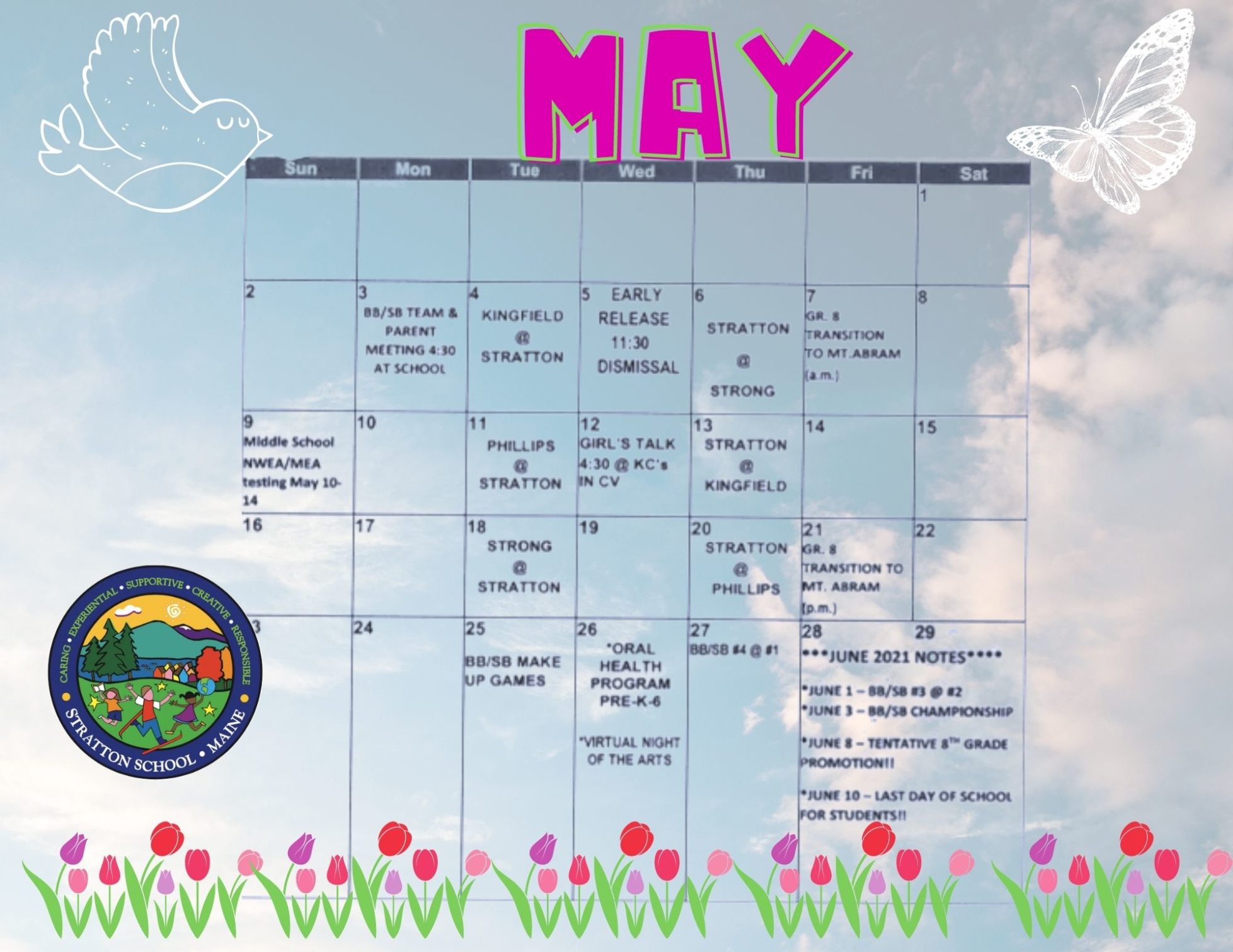 Calendars & Lunch/Breakfast Menus Stratton School