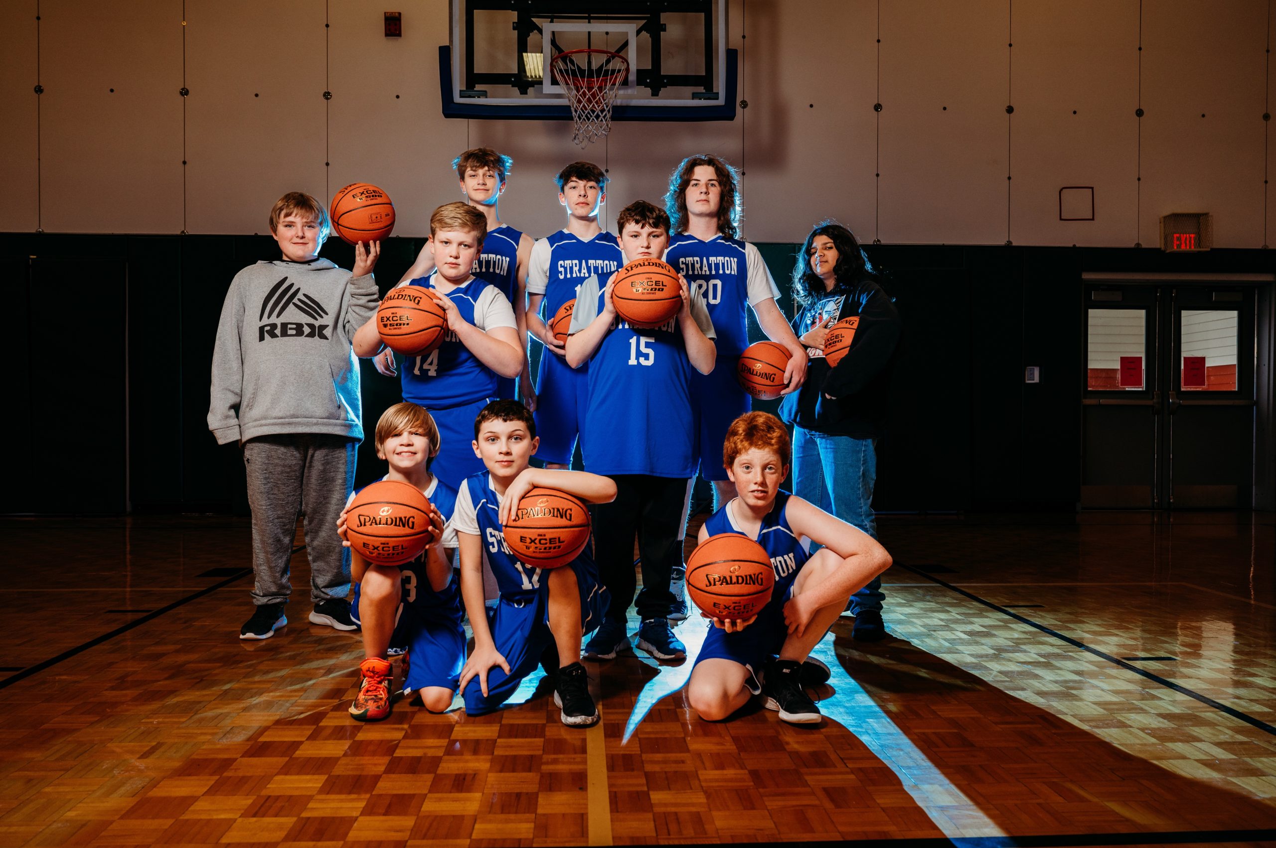 Kids' Jersey Basketball T500- Blue/orange